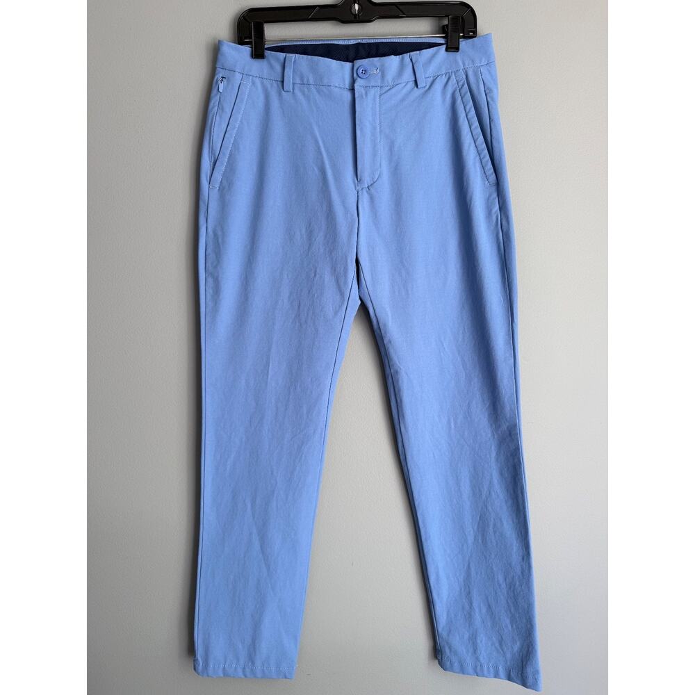 Vineyard Vines OTG On-The-Go Pant 30x30 Blue Stretch Chino Zip Pocket Golf